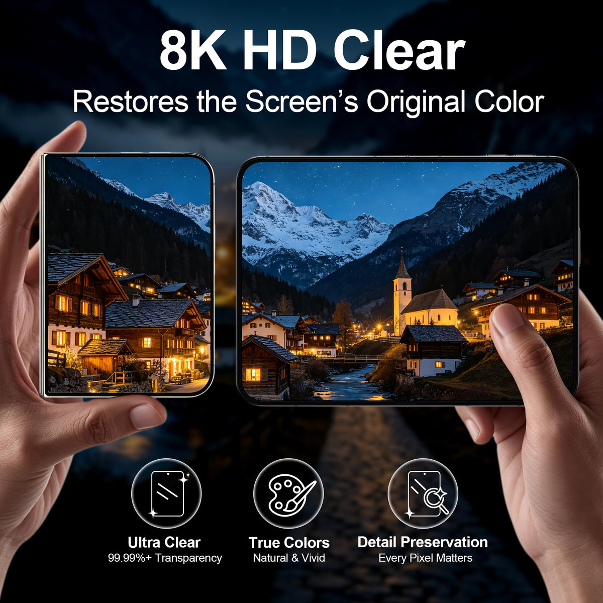 QHOHQ 3 Pack Screen Protector for iPhone 13 Pro 6.1 Inch with 3 Pack Tempered Glass Camera Lens Protector, Ultra HD, 9H Hardness, Scratch Resistant - Case Friendly [Not fit iPhone 13 Pro Max 6.7"]