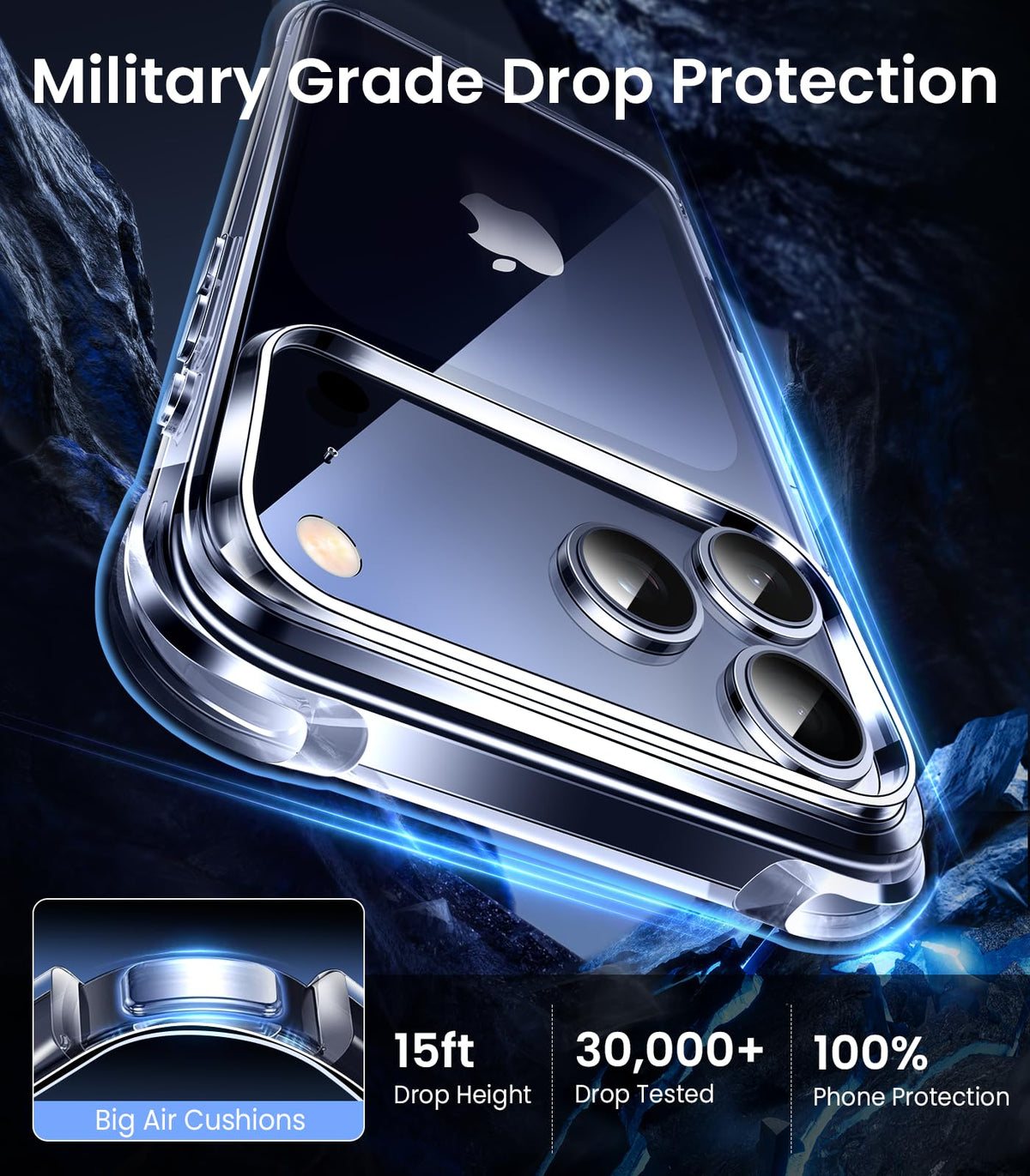 Mkeke for iPhone 18 Pro Max Case Clear [Not-Yellowing]