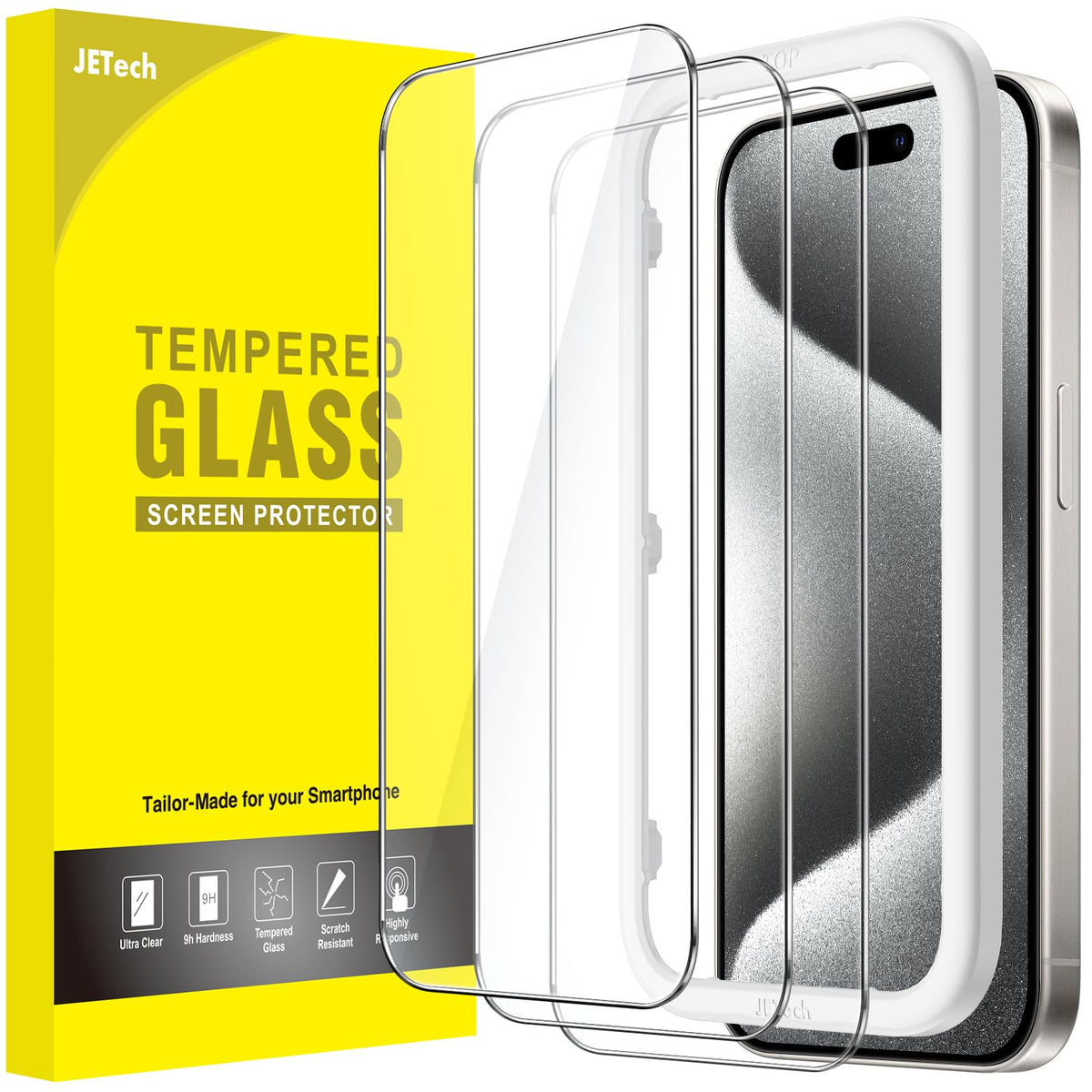 JETech Screen Protector for iPhone 18 Pro Max/17 Pro Max, 3-Pack