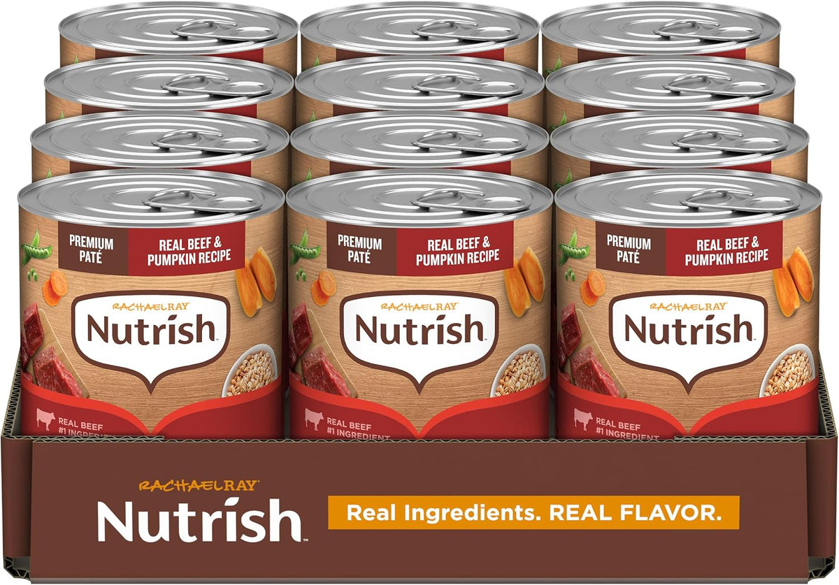 Nutrish Beef Paté Wet Dog Food, 13 oz. Can, 12 Pack (Rachael Ray)