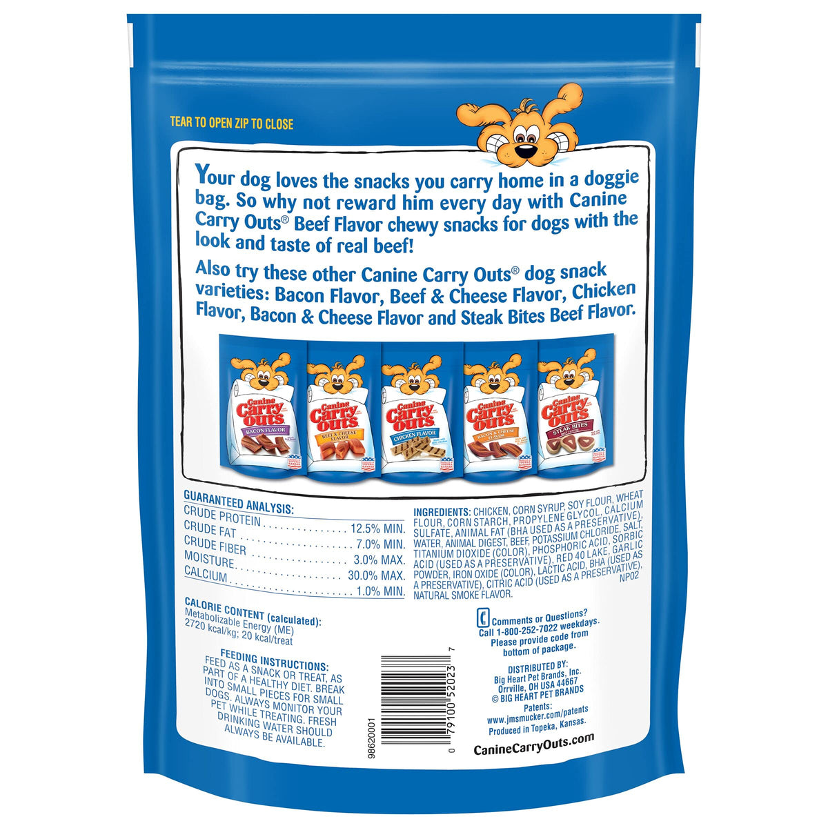 Canine Carry Outs Bacon Flavor Dog Treats, 47 Ounce Bag