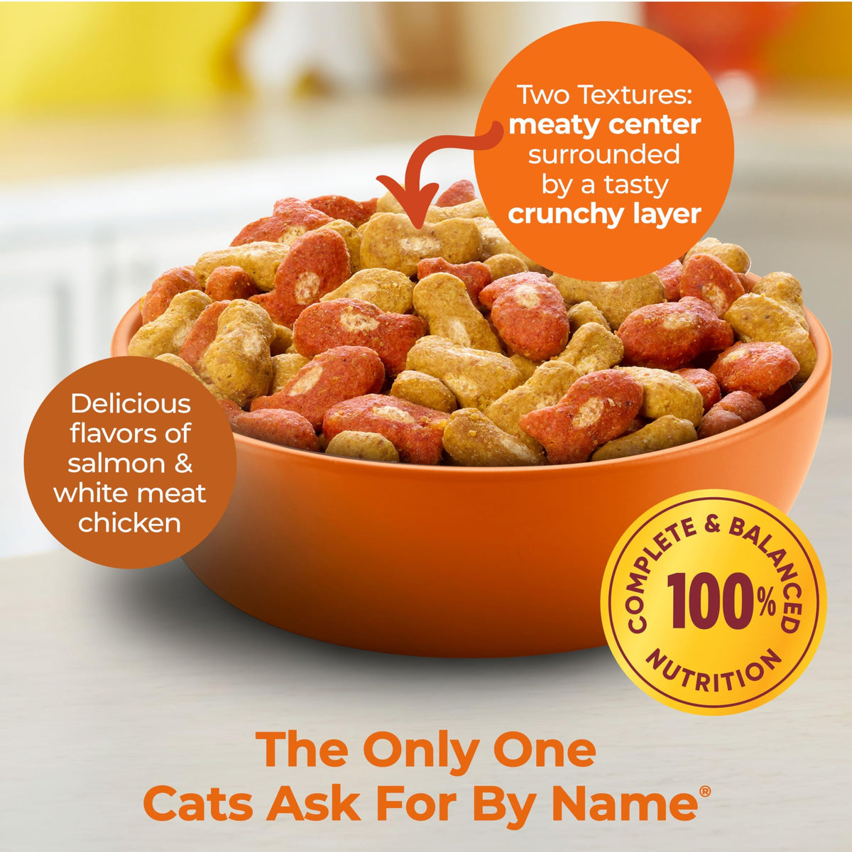 Meow Mix Tender Centers, Dry Cat Food, Salmon & Turkey Flavors, 4 Bags