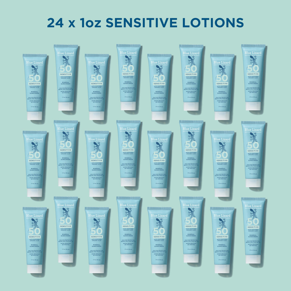 Blue Lizard Sensitive Mineral Sunscreen SPF 50 Sunscreen Lotion, 3 oz Tube