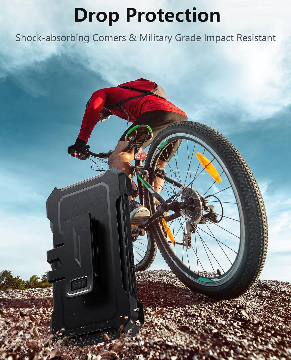 FNTCASE for iPhone 16 Case with Belt Clip and Built-in Screen Protector