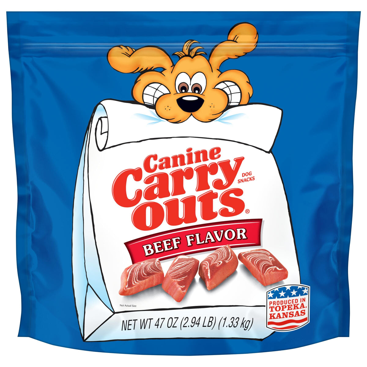 Canine Carry Outs Bacon Flavor Dog Treats, 47 Ounce Bag