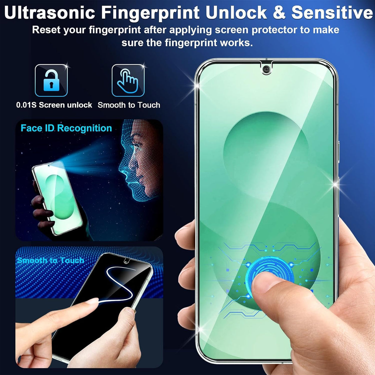firtstnow 3 Pack for Samsung Galaxy S26 Ultra Screen Protector Tempered Glass + 3 Pack Camera Lens Protector, Military Grade Shatterproof, 9H Hardness, Fingerprint Unlock,Case Friendly 6.9 Inch