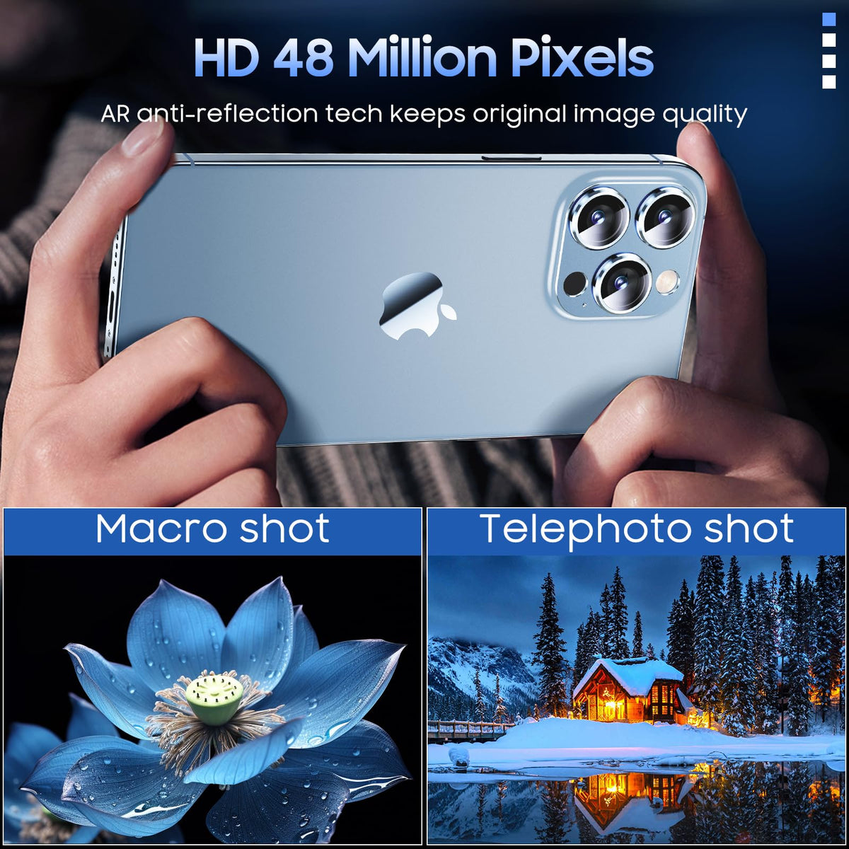 Uyiton for iPhone 18 Pro Camera Lens Protector, Metal Frame Glass Cover