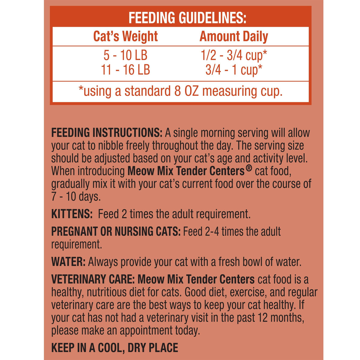 Meow Mix Tender Centers, Dry Cat Food, Salmon & Turkey Flavors, 4 Bags