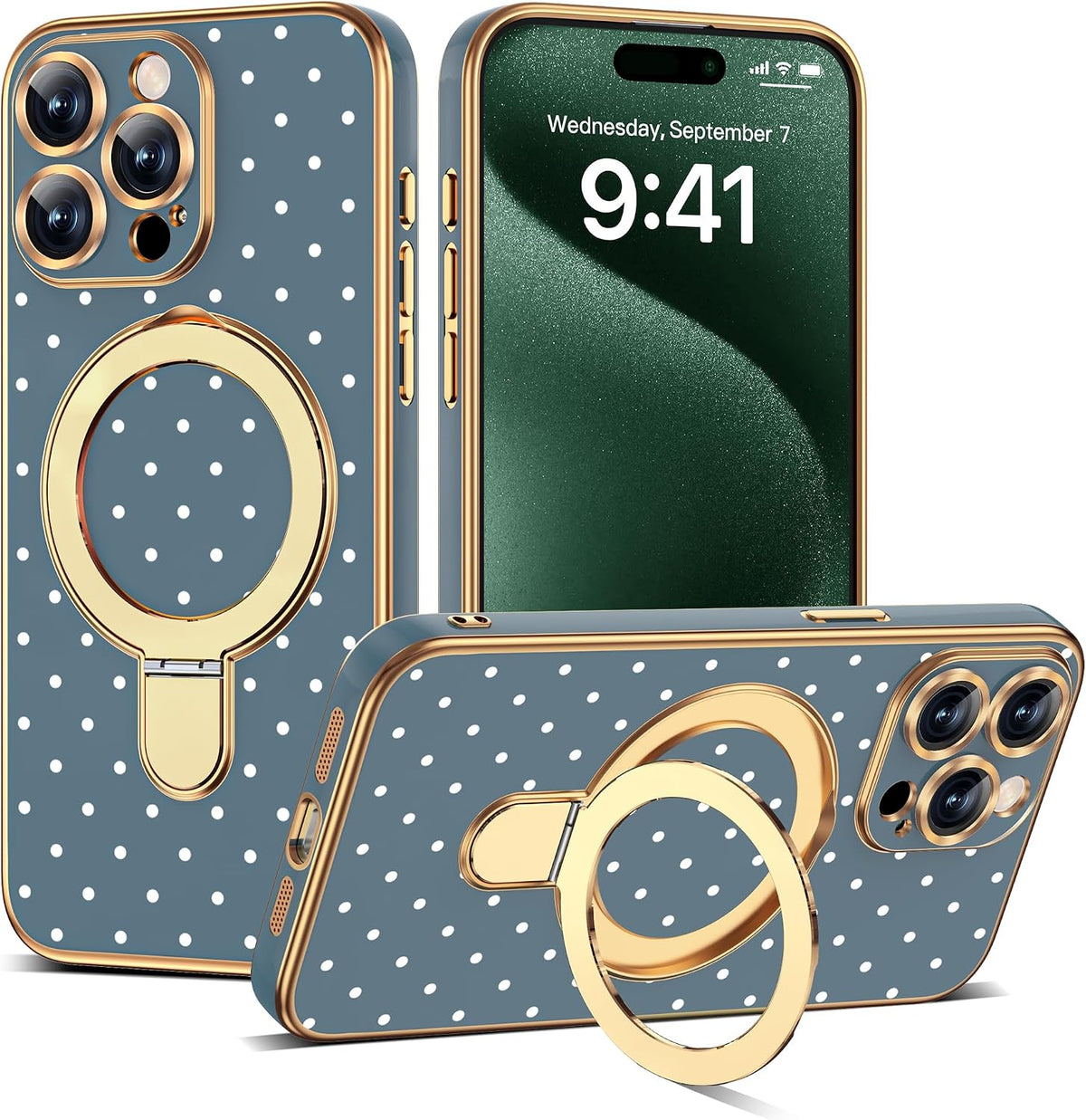 Marble Pattern Case for iPhone 11 with Stand 6.1",M-Purple