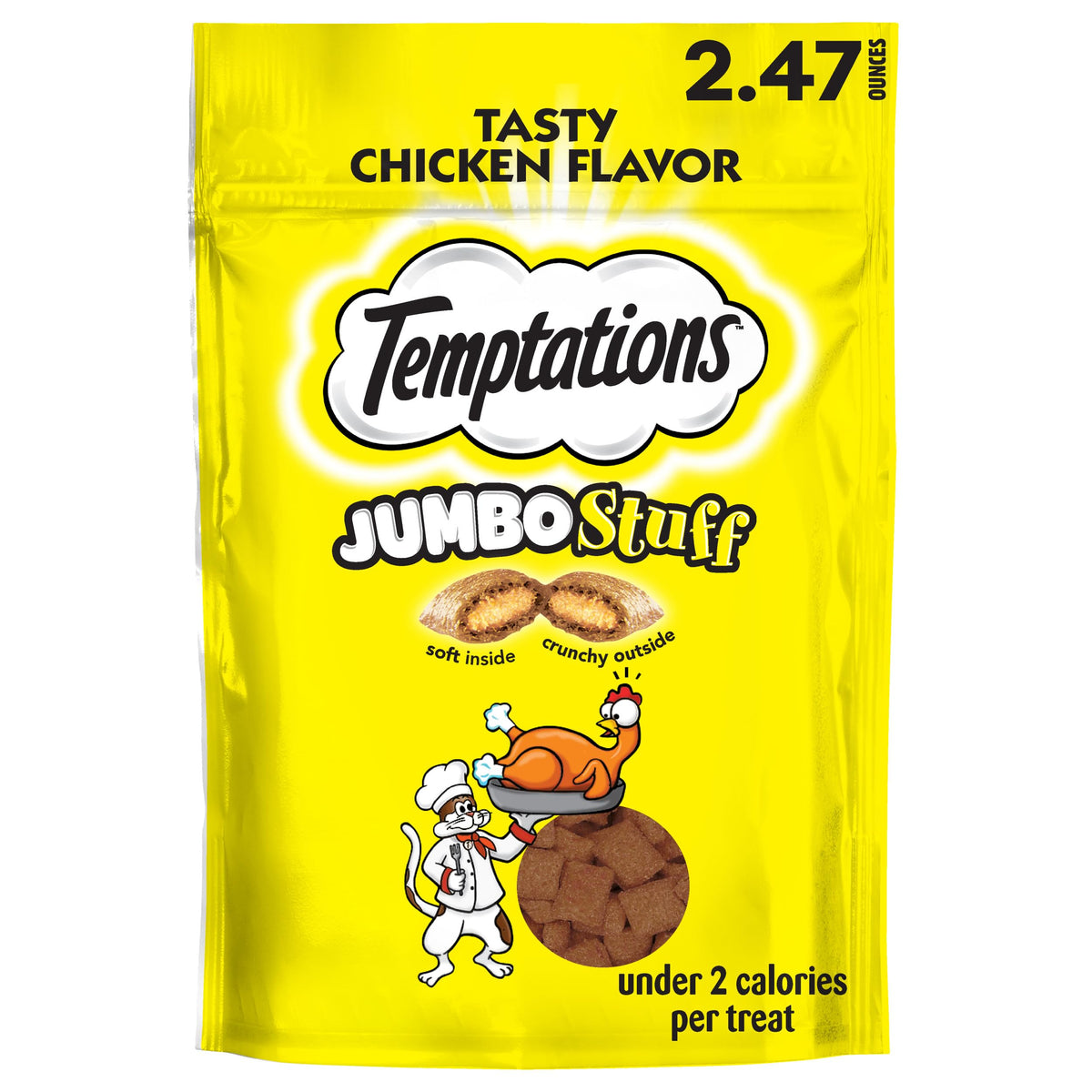 Temptations Jumbo Stuff Crunchy & Soft Cat Treats, Tuna, 5.3 oz, 10 Pack