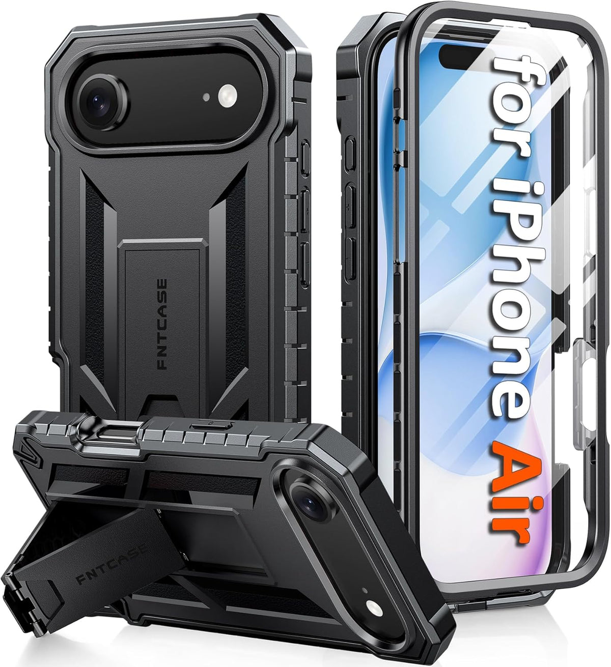 FNTCASE for iPhone 16 Case with Belt Clip and Built-in Screen Protector