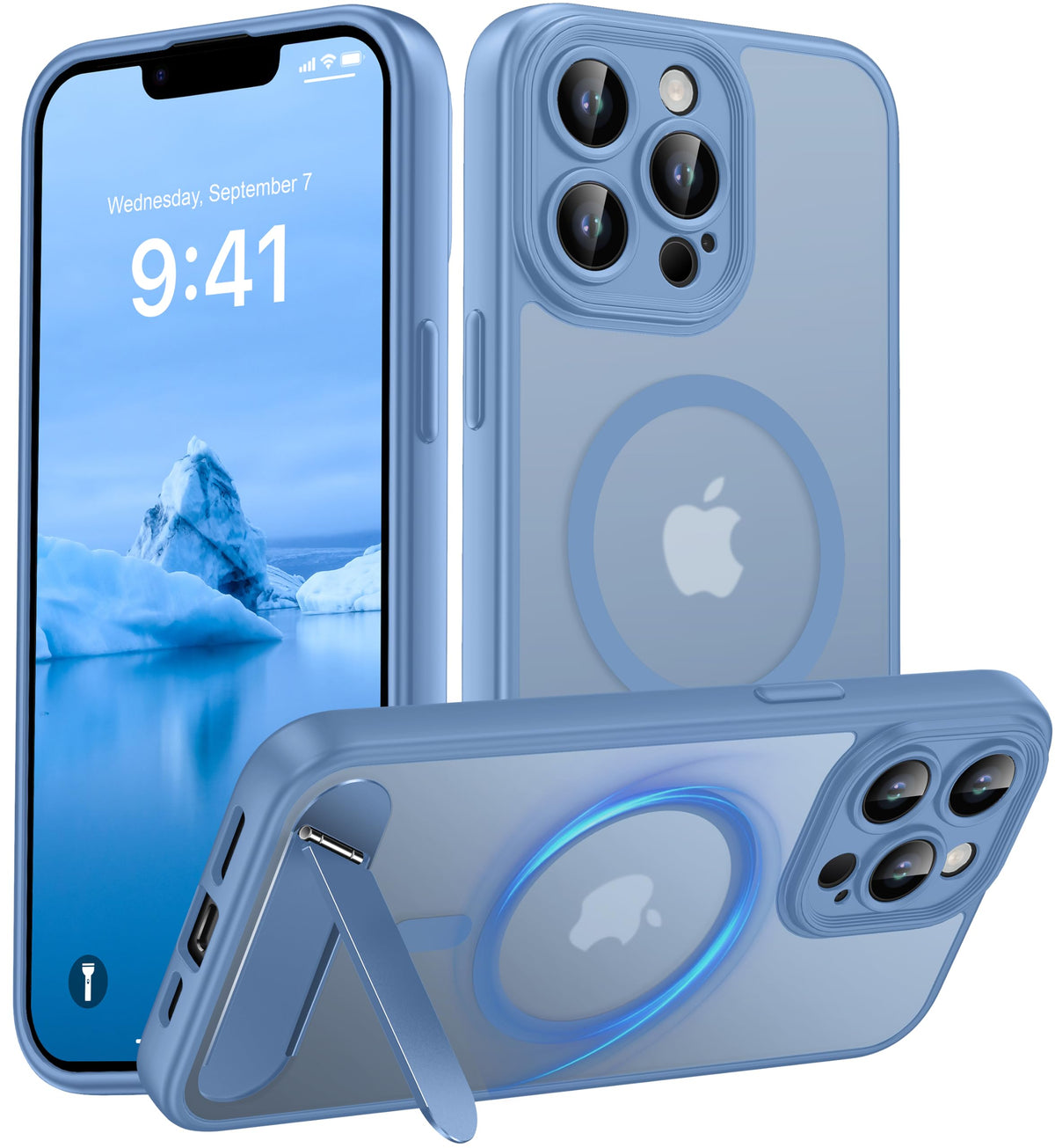 Magnetic Compatible with iPhone 16 Case, [Built-in Kickstand][Full Camera Protection][Compatible with MagSafe][Anti-Fingerprint] Shockproof Phone Case for iPhone 16 6.1",Brown