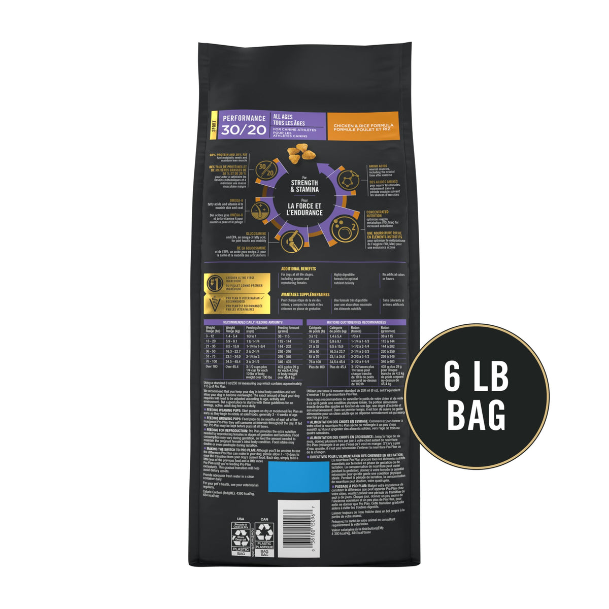 Purina Pro Plan Sport 30/20 High Protein Dry Dog Food, Beef & Bison, 33 lb