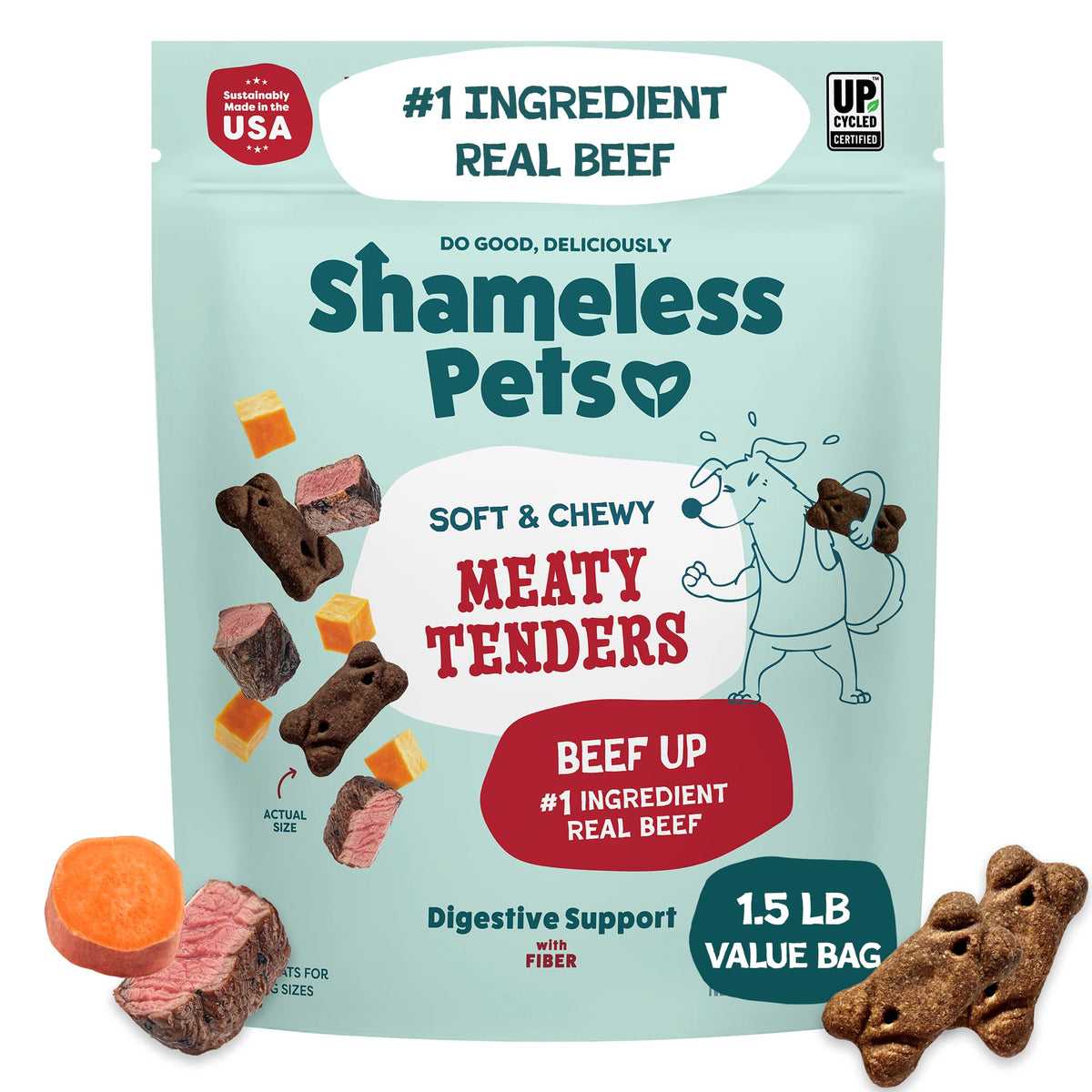 Shameless Pets Bacon Me Crazy Meaty Tenders, Soft Dog Treats, 8oz