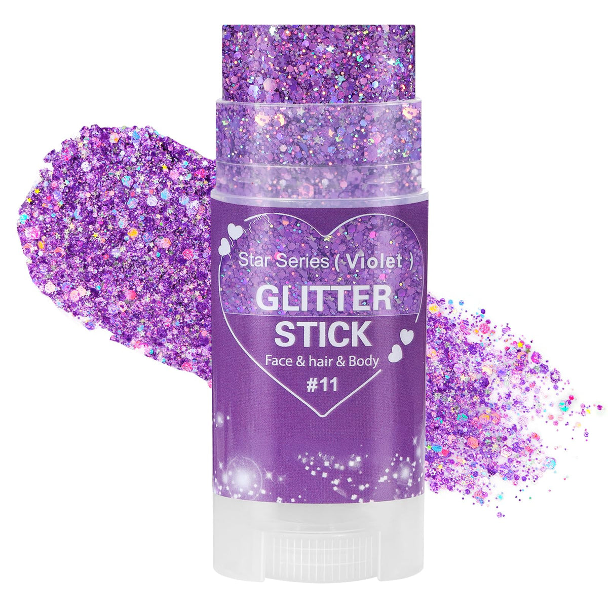 Mysense Red Face Hair Body Glitter Stick,Halloween Cosplay Sparkling Sequins Chunky Glitter Makeup,Festival Rave Concert Outfit Accessories for Women Girls Kids