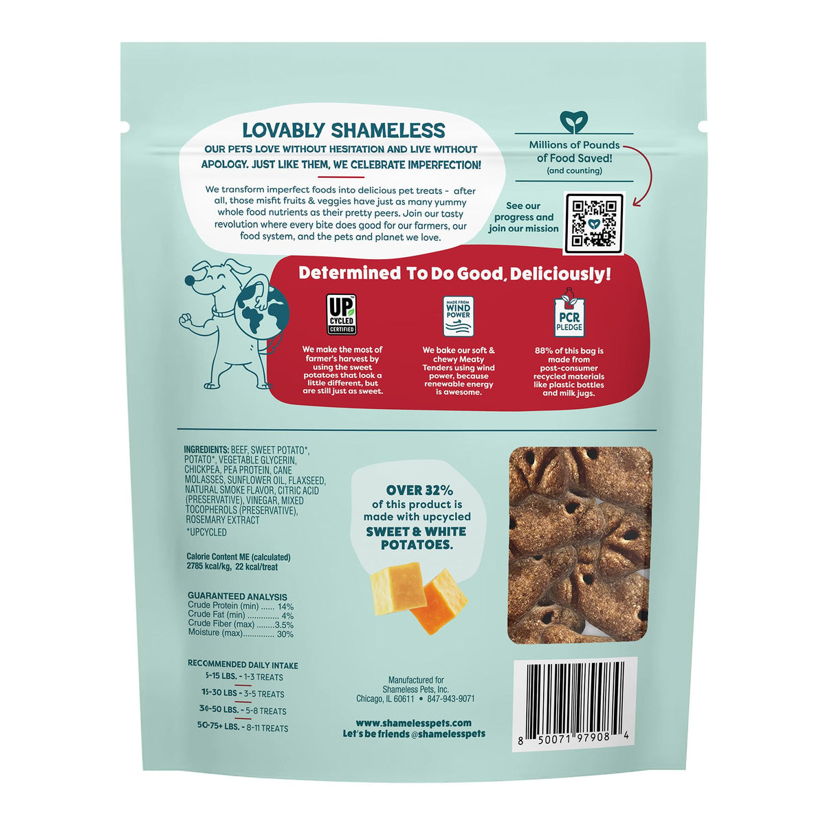 Shameless Pets Bacon Me Crazy Meaty Tenders, Soft Dog Treats, 8oz