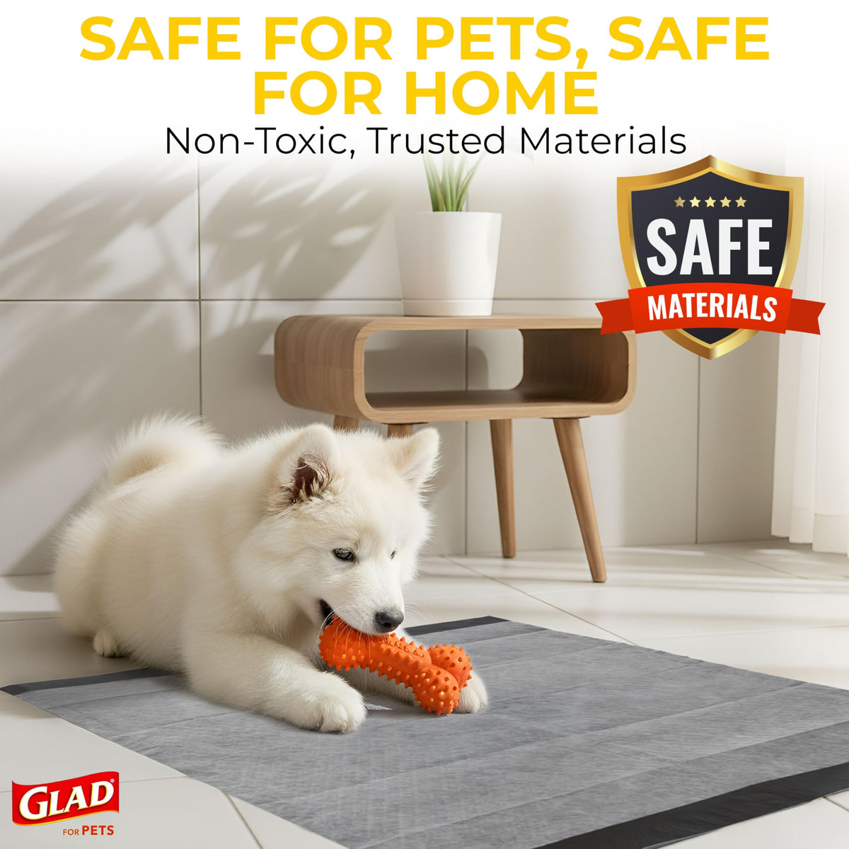 Glad for Pets, Activated Carbon, Large Puppy Pads, Dog Pee Pads, 150 Count