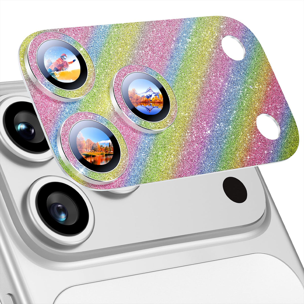 Uyiton for iPhone 18 Pro Camera Lens Protector, Metal Frame Glass Cover