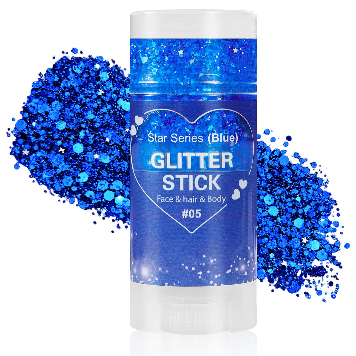 Mysense Red Face Hair Body Glitter Stick,Halloween Cosplay Sparkling Sequins Chunky Glitter Makeup,Festival Rave Concert Outfit Accessories for Women Girls Kids