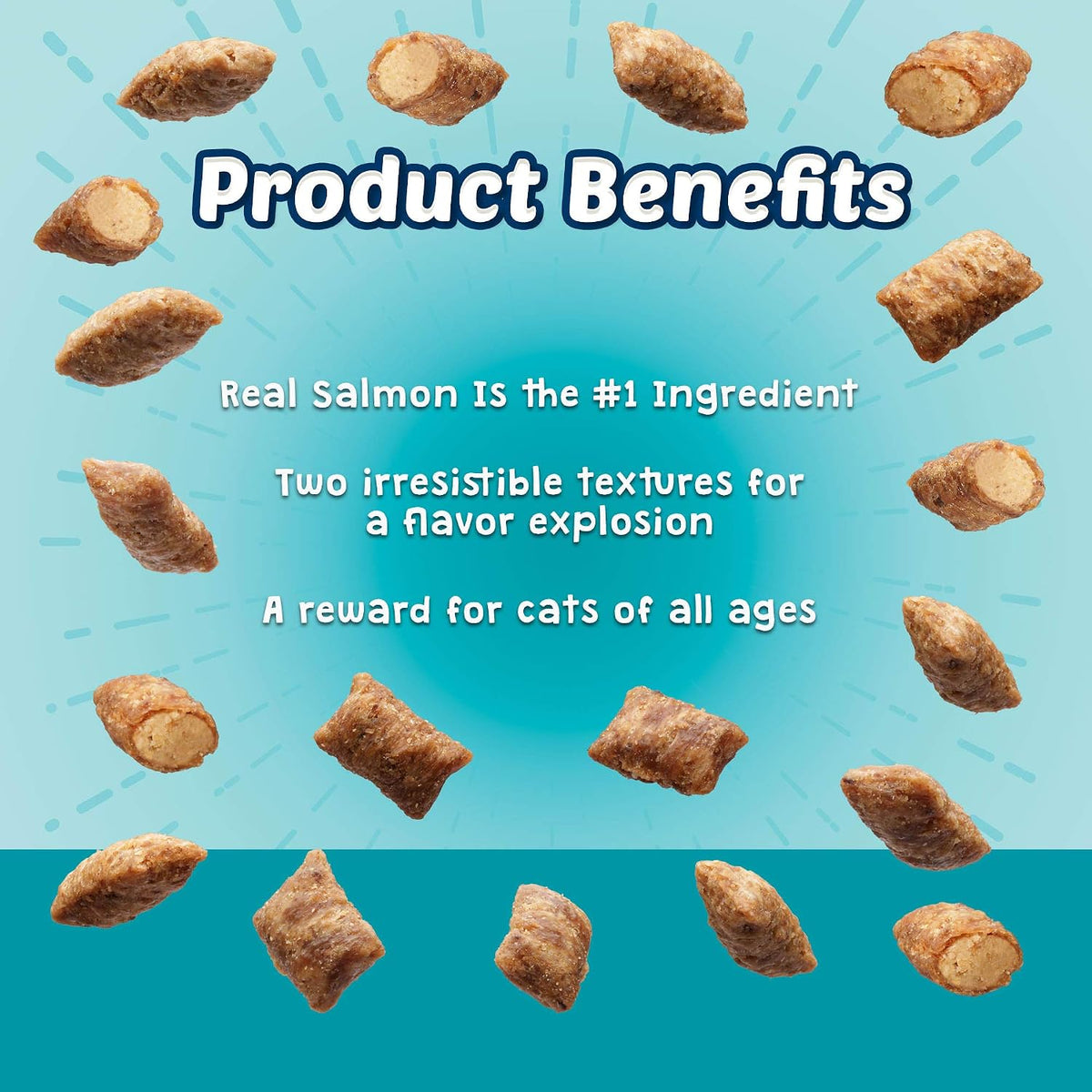 Blue Buffalo Bursts Seafood Crunchy & Creamy Cat Treats, 2 oz, 6 ct