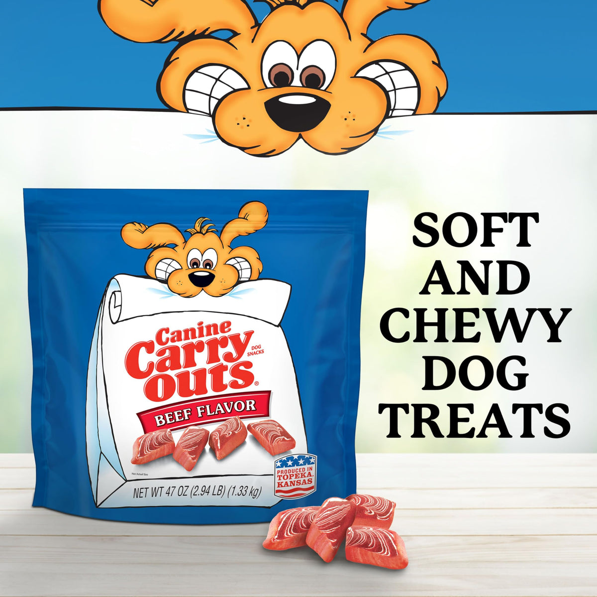 Canine Carry Outs Bacon Flavor Dog Treats, 47 Ounce Bag