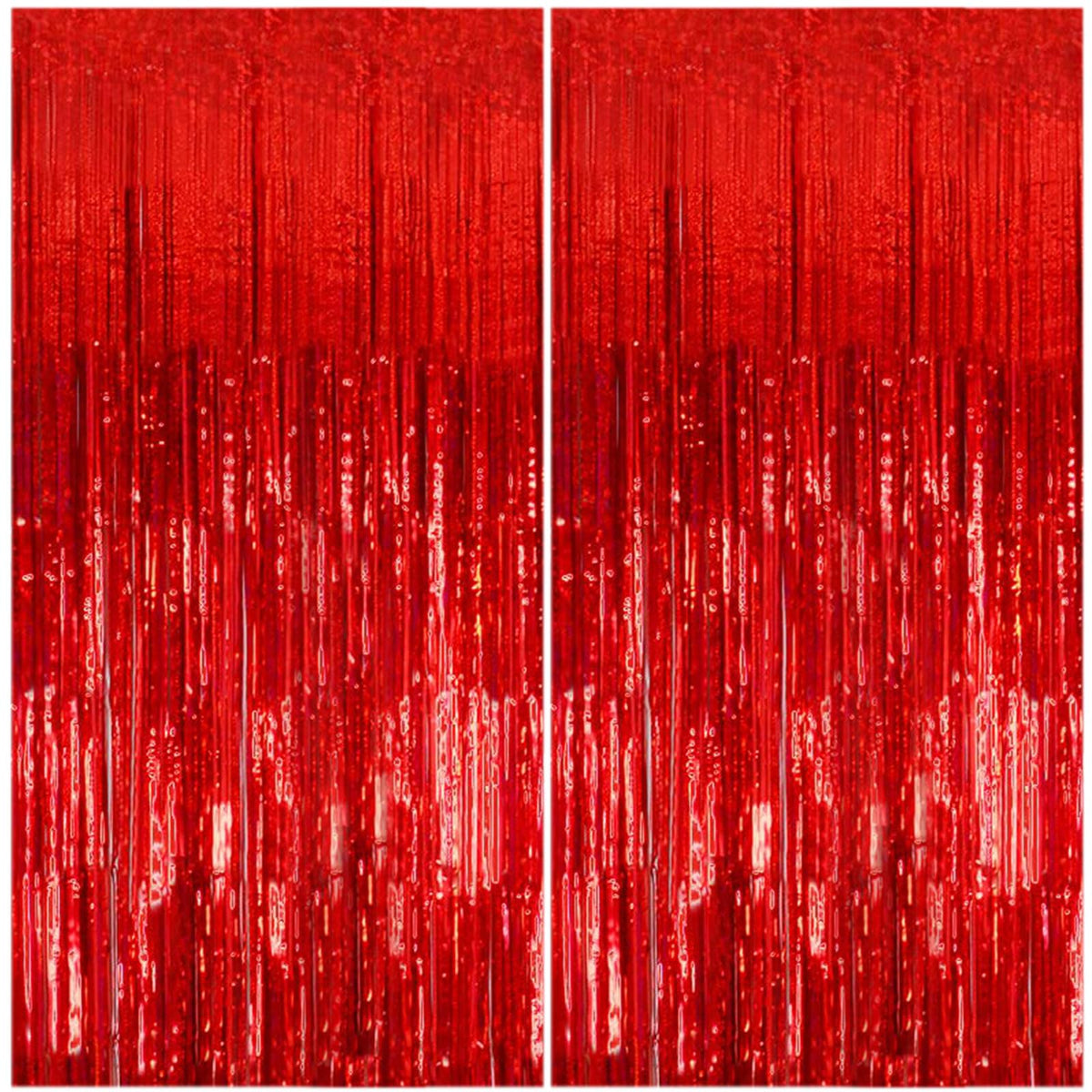 10 Pack Foil Curtain Backdrop Gold Metallic Tinsel Foil Fringe Curtains Photo Booth Props for Birthday Wedding Engagement Baby Shower Bachelorette Christmas Holiday Celebration Party Decorations