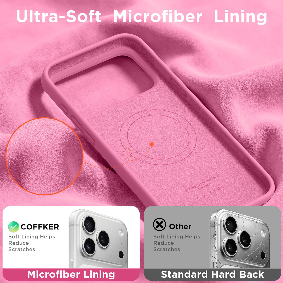 Magnetic for iPhone 18 Pro /17 Pro Case Silicone, Wine Red