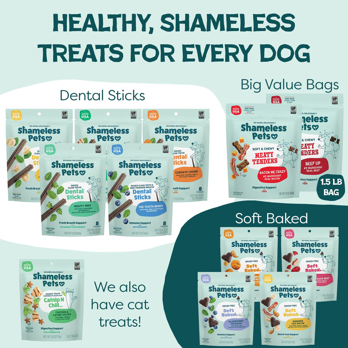 Shameless Pets Bacon Me Crazy Meaty Tenders, Soft Dog Treats, 8oz