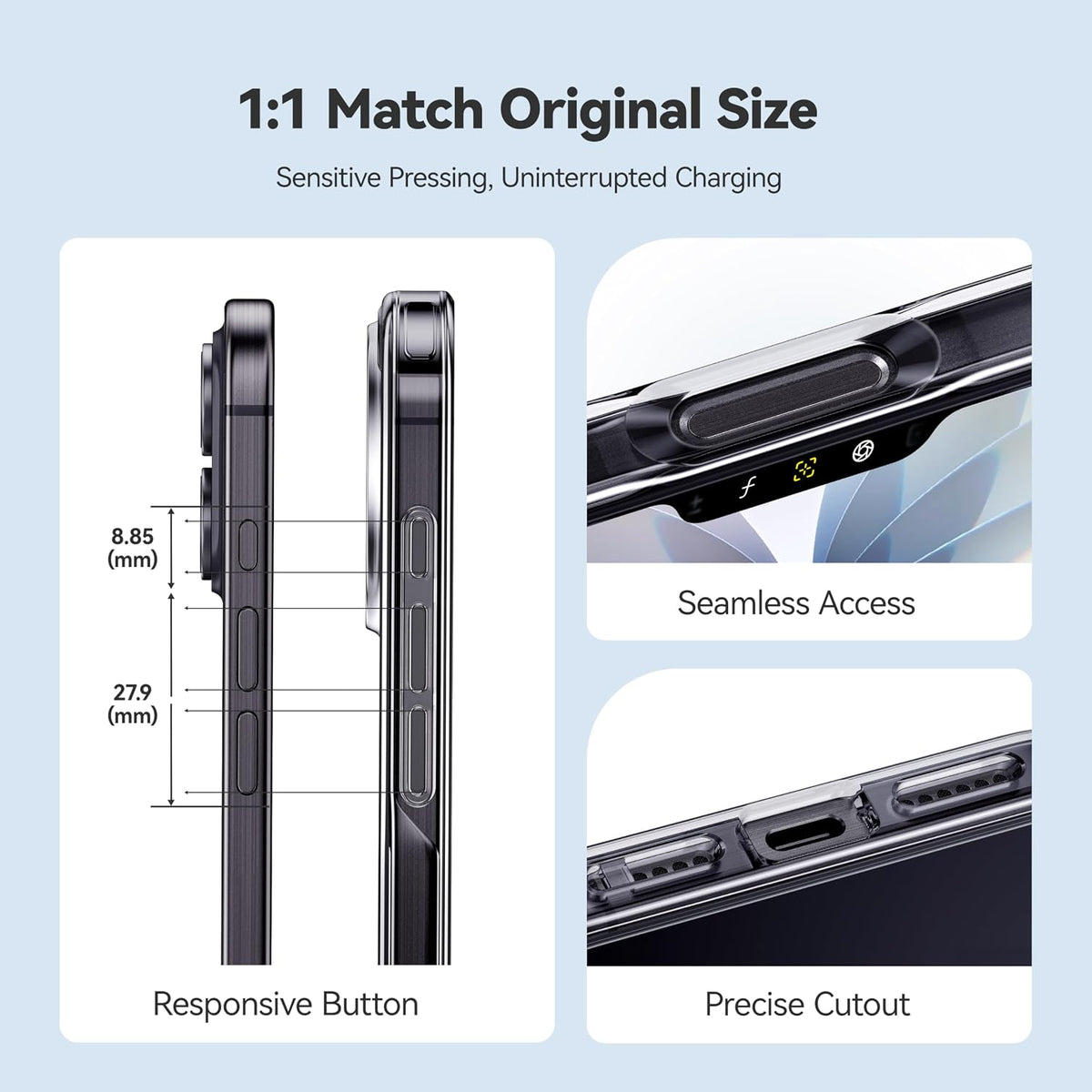 CASEKOO for iPhone Air Case, Crystal Clear, Patented Anti-Yellowing, Slim
