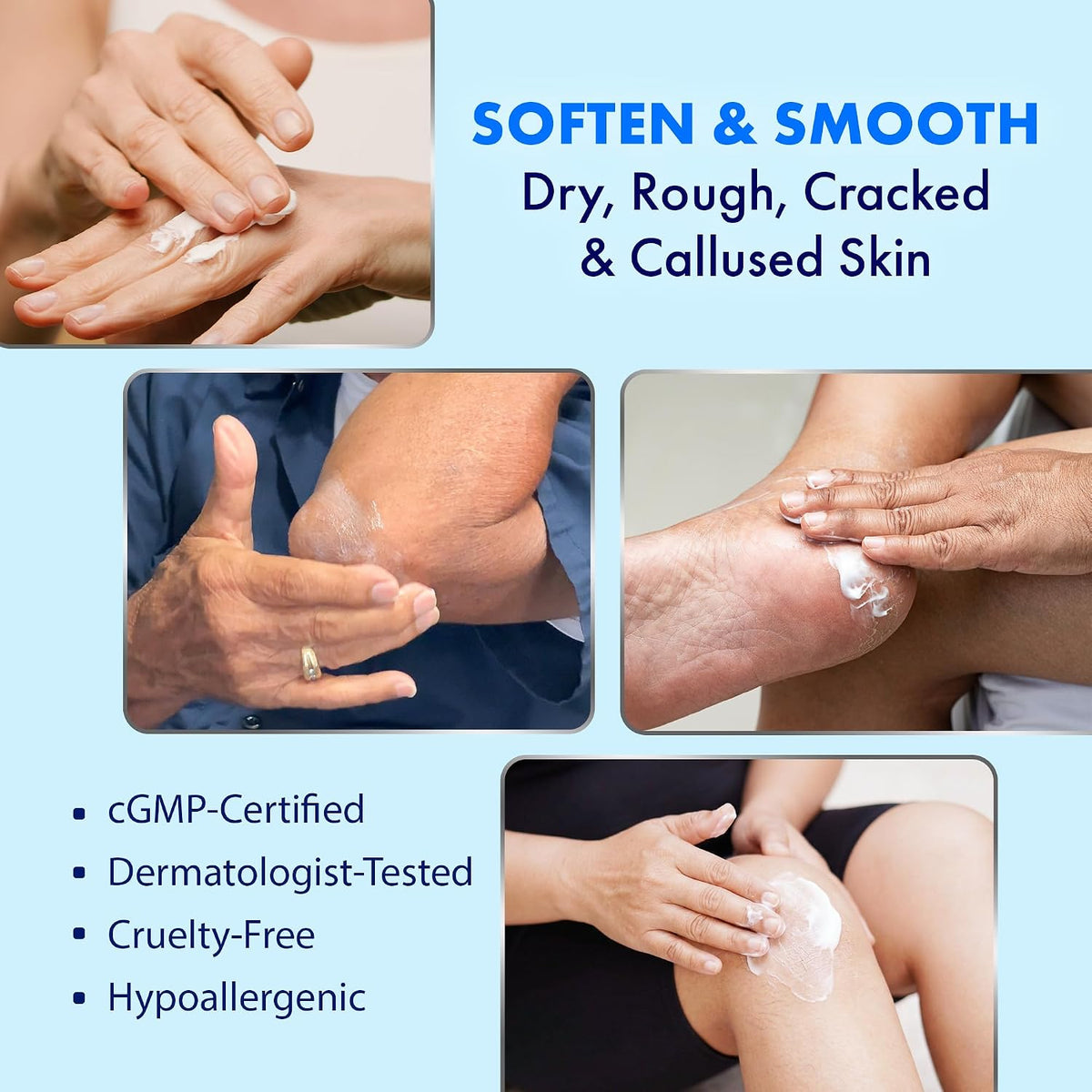 Ebanel Urea Cream 40% plus Salicylic Acid 2% for Dry Cracked Feet Skin, 2PK