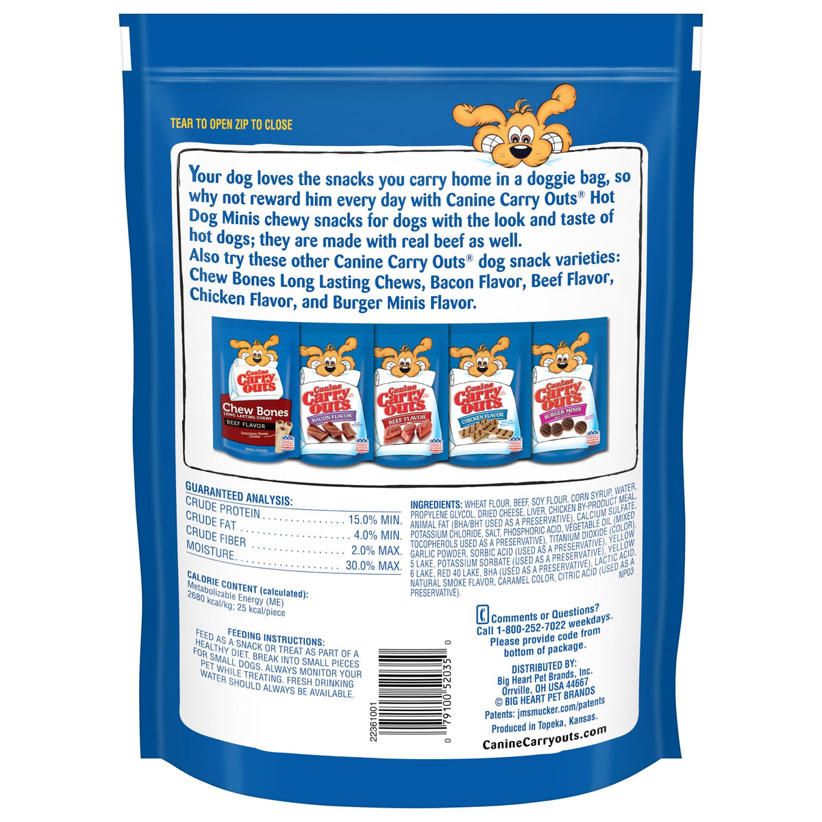Canine Carry Outs Bacon Flavor Dog Treats, 47 Ounce Bag