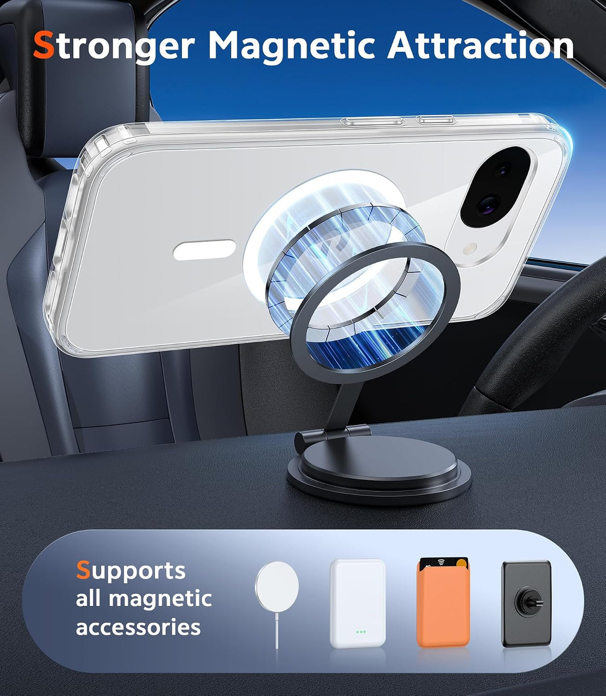 FNTCASE Magnetic for Samsung Galaxy Z-Flip-7 Case, Clear