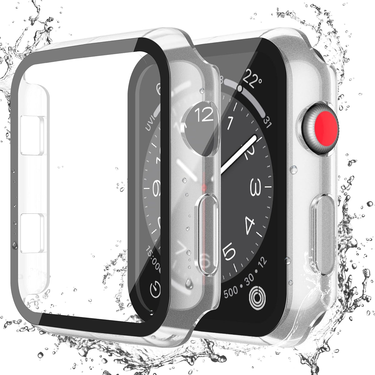 Misxi 2-Pack Waterproof Hard Case for 46mm Apple Watch Series 12 (2026)