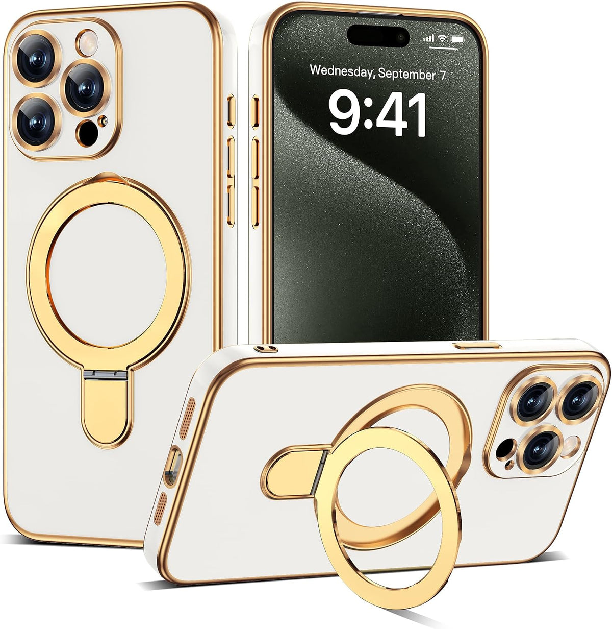 Marble Pattern Case for iPhone 11 with Stand 6.1",M-Purple