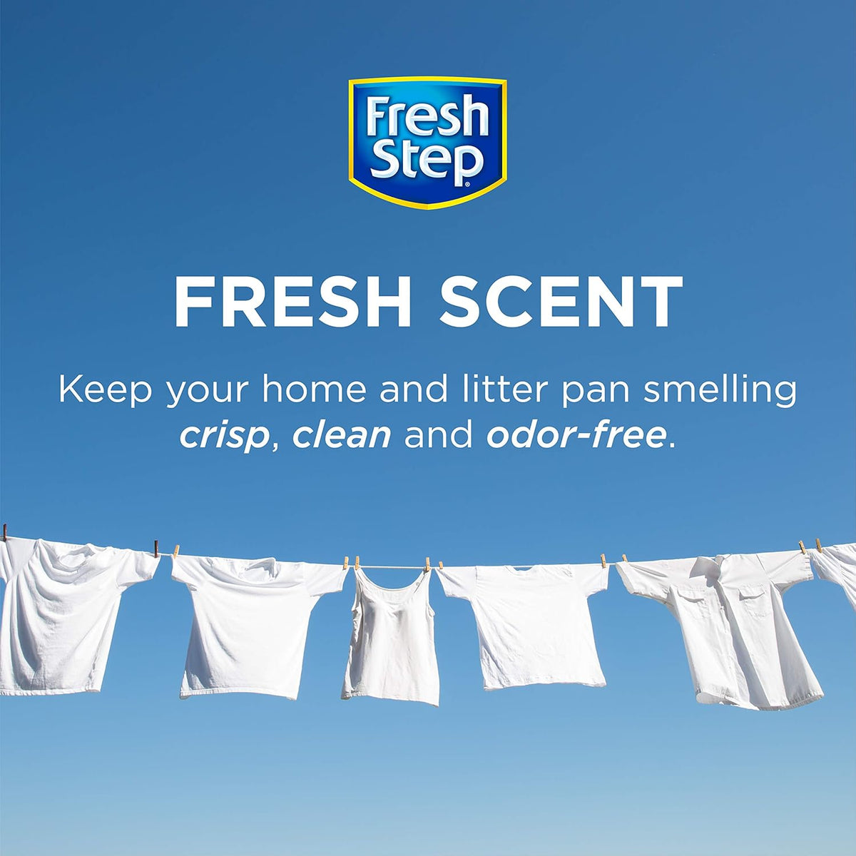 Fresh Step - Cat Litter Deodorizer, Litter Box Crystals, Fresh Scent, 15 oz