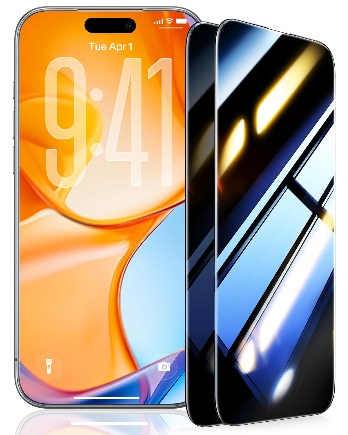 UltraGlass Crystal Armor for iPhone 16 Pro Screen Protector (No Black Bezels) 9H+ Military-Grade Shatterproof Screen Protector 16 Pro Tempered Glass, One Step Easy Installation, 1 Piece