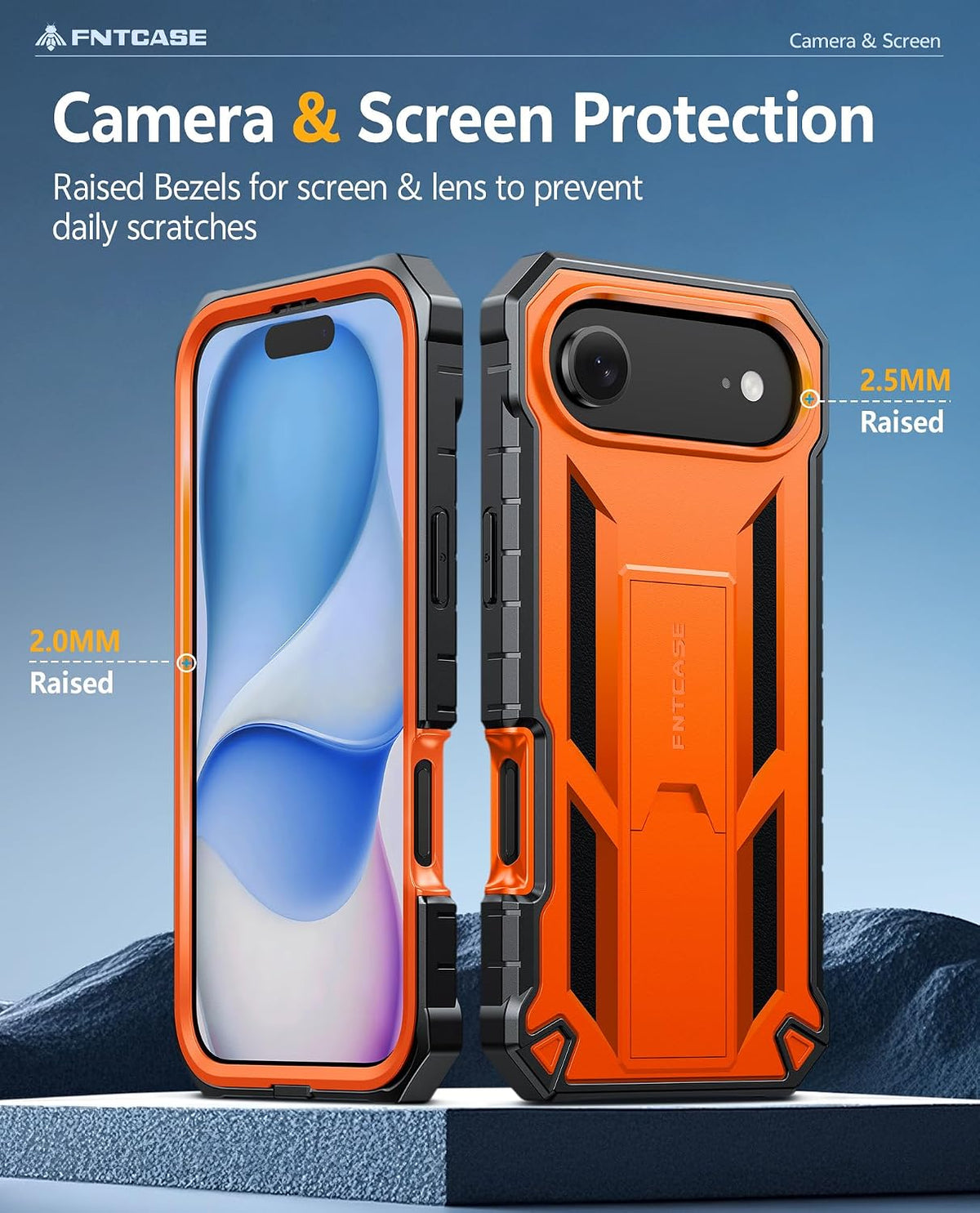 FNTCASE for iPhone 16 Case with Belt Clip and Built-in Screen Protector