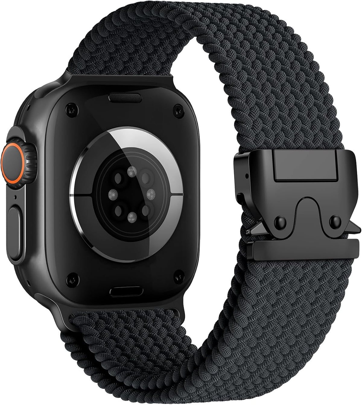 Elastic Sport Band for Apple Watch Ultra 4/3/2 Band 49mm 46mm 45mm 44mm 42mm 41mm 40mm Men, Adjustable Parachute Buckle Nylon Fabric Wristband for iWatch Series 12 11 10 SE 9 8 7 6 5 4 3