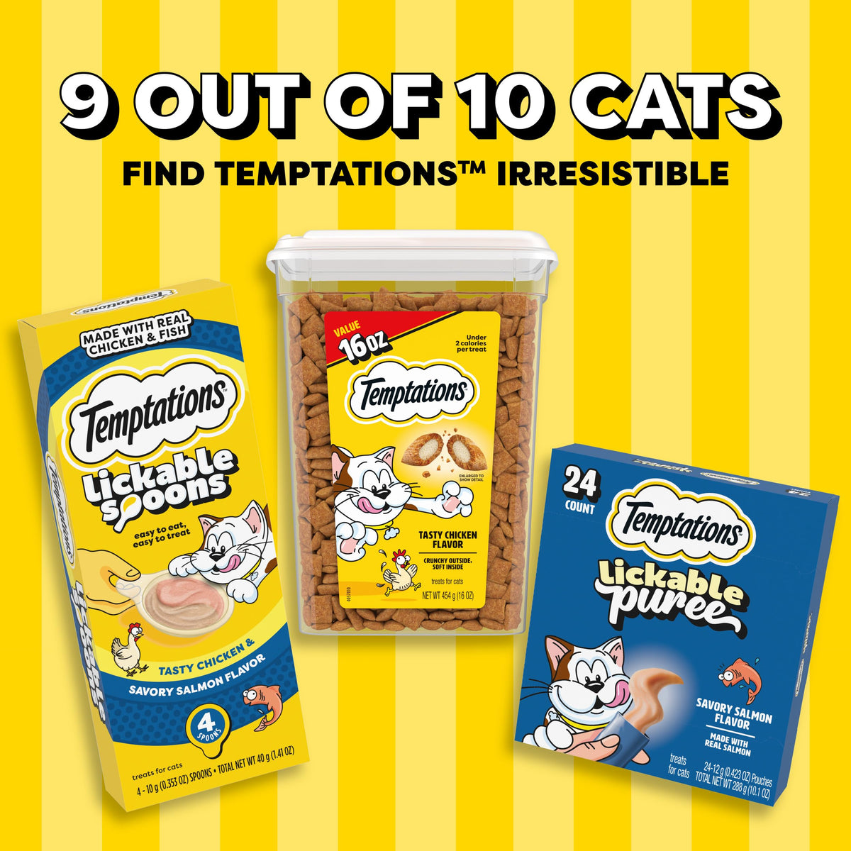 Temptations Jumbo Stuff Crunchy & Soft Cat Treats, Tuna, 5.3 oz, 10 Pack