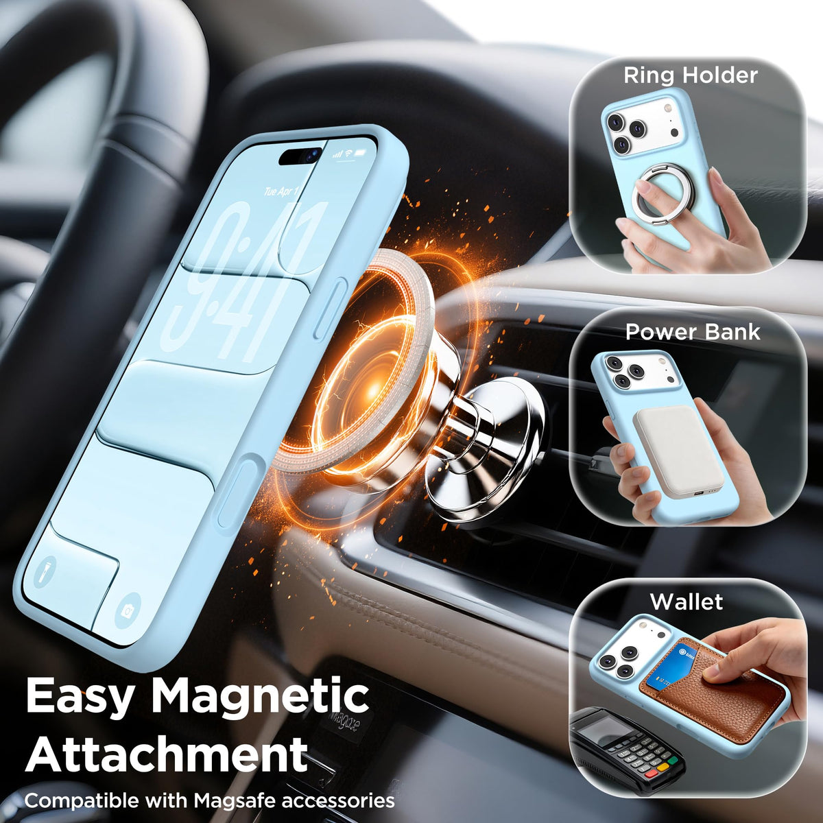 Magnetic for iPhone 18 Pro /17 Pro Case Silicone, Wine Red