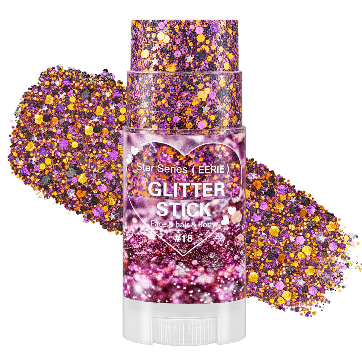 Mysense Red Face Hair Body Glitter Stick,Halloween Cosplay Sparkling Sequins Chunky Glitter Makeup,Festival Rave Concert Outfit Accessories for Women Girls Kids