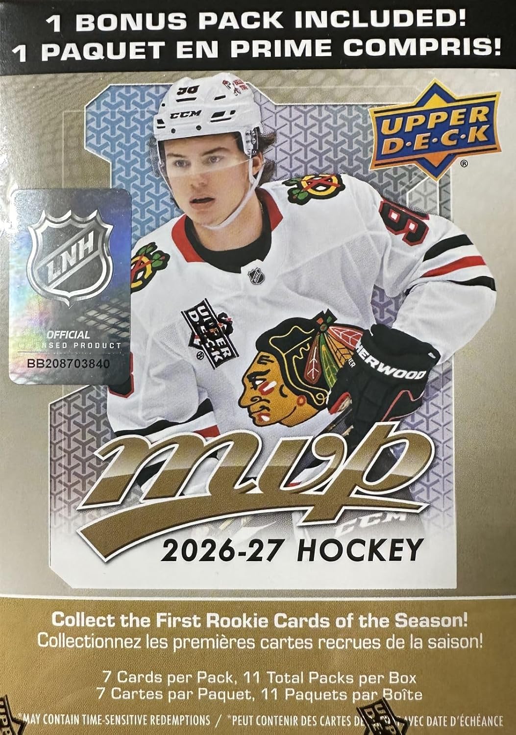 2026 2027 Upper Deck MVP Hockey Series Unopened Blaster Box of Packs with Chance for Rookies Plus #1 Draft Picks Cards and Blaster Exclusive Gold Scripts