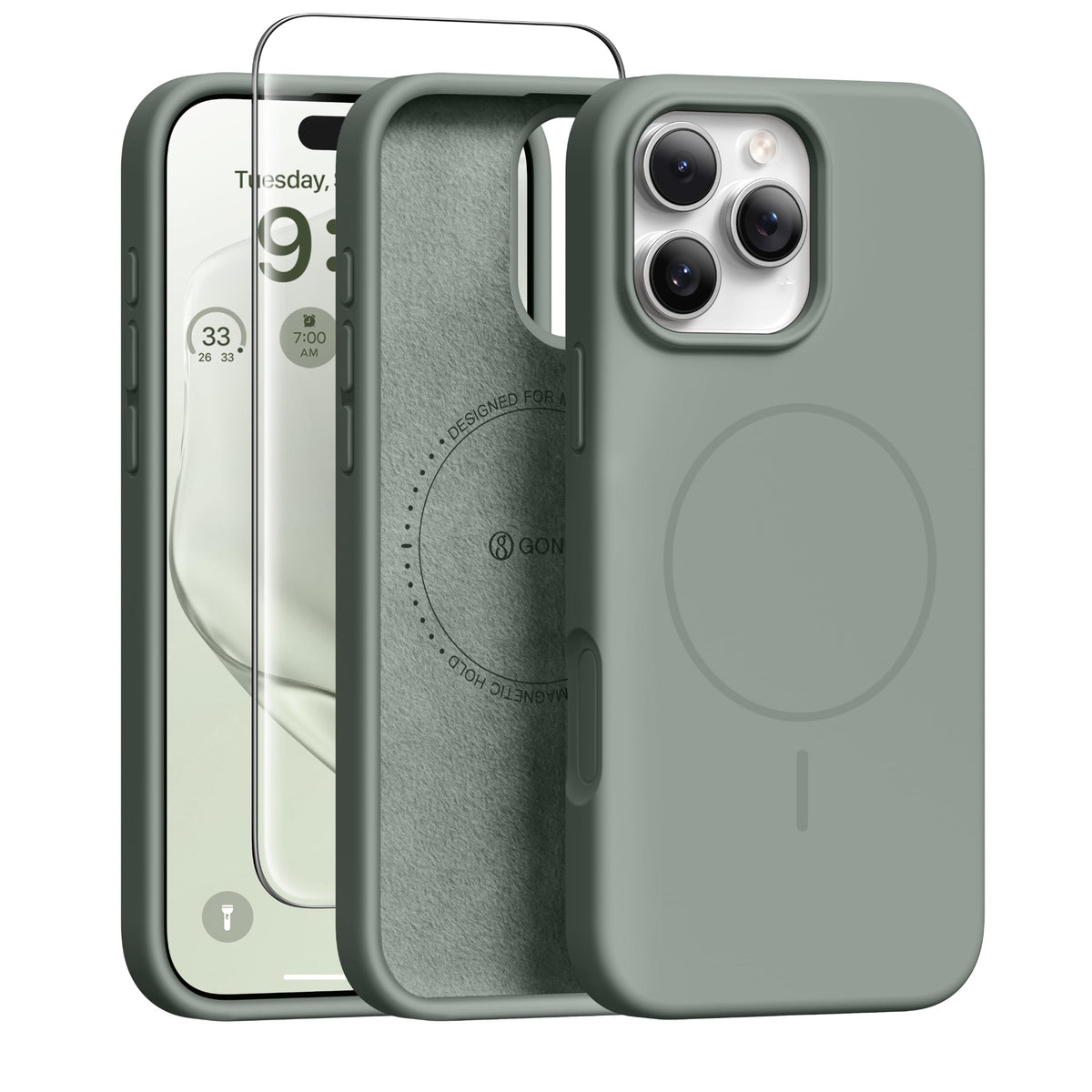 GONEZ for iPhone 18 Pro Max Case/iPhone 17 Pro Max Case, Mist Blue