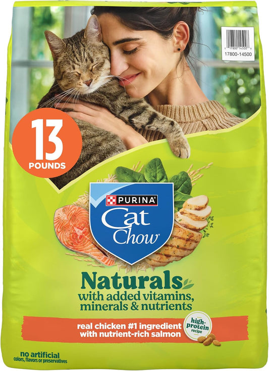 Purina Cat Chow Naturals High Protein Dry Cat Food, 13 lb Bags