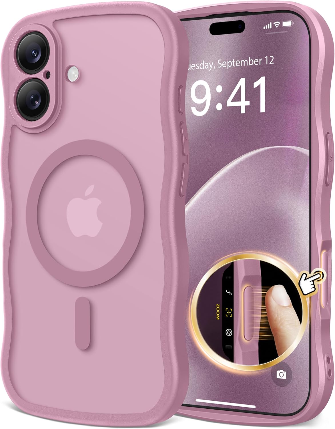 CAPRARO Cute for iPhone 11 Case, Compatible with MagSafe Stone