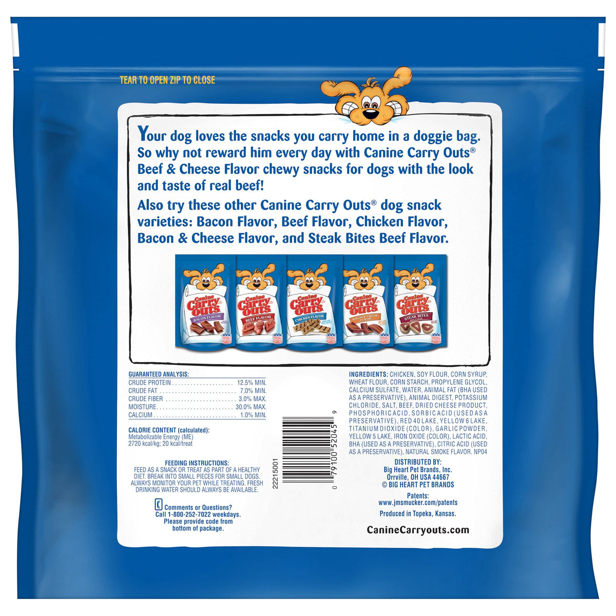 Canine Carry Outs Bacon Flavor Dog Treats, 47 Ounce Bag