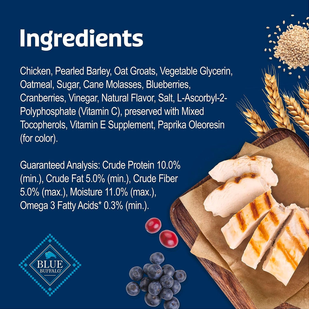 Blue Buffalo Health Bars Chicken & Mixed Berries Soft & Chewy Treats, 9 oz