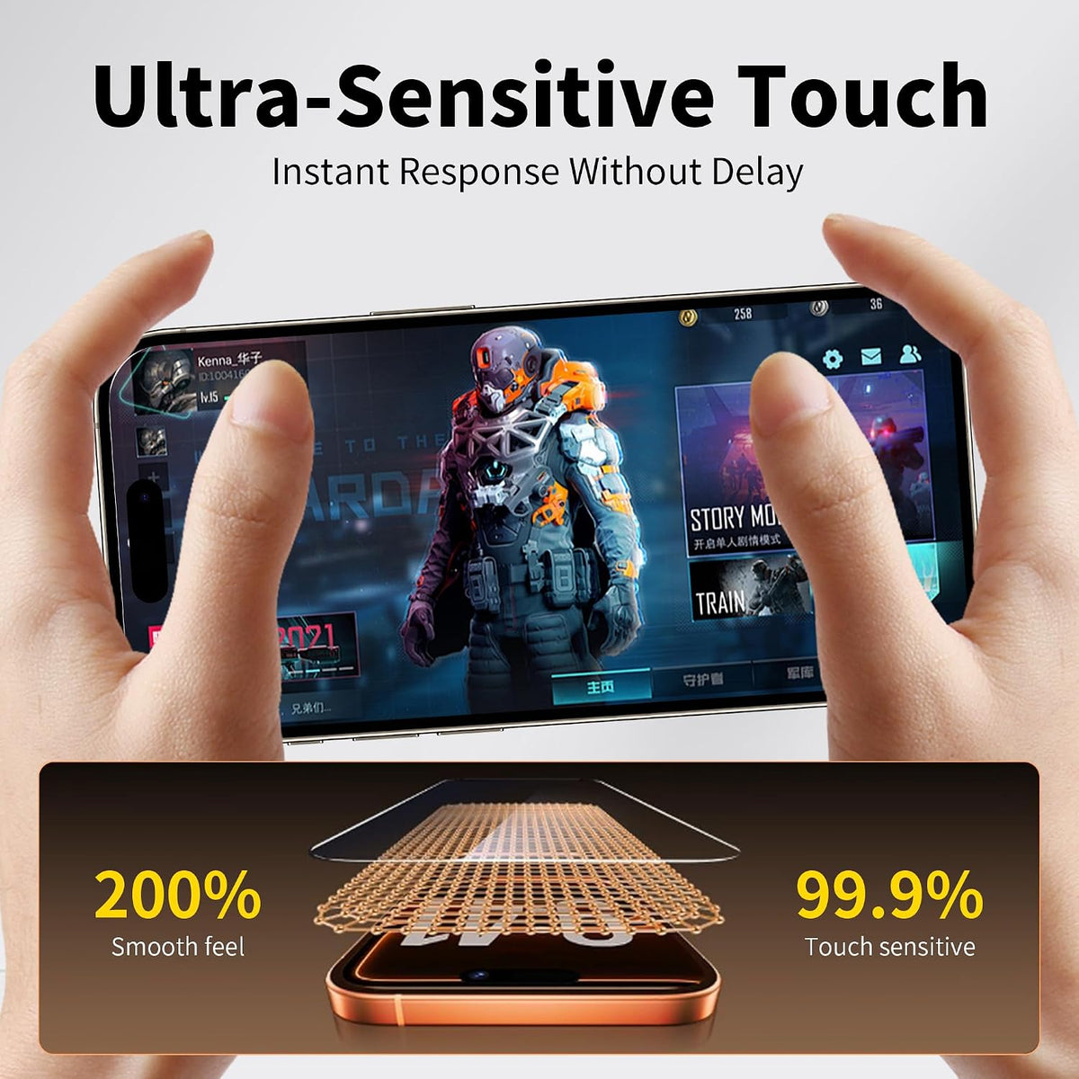 2 Pack Privacy Screen Protector for iPhone 13 Pro Max/14 Plus