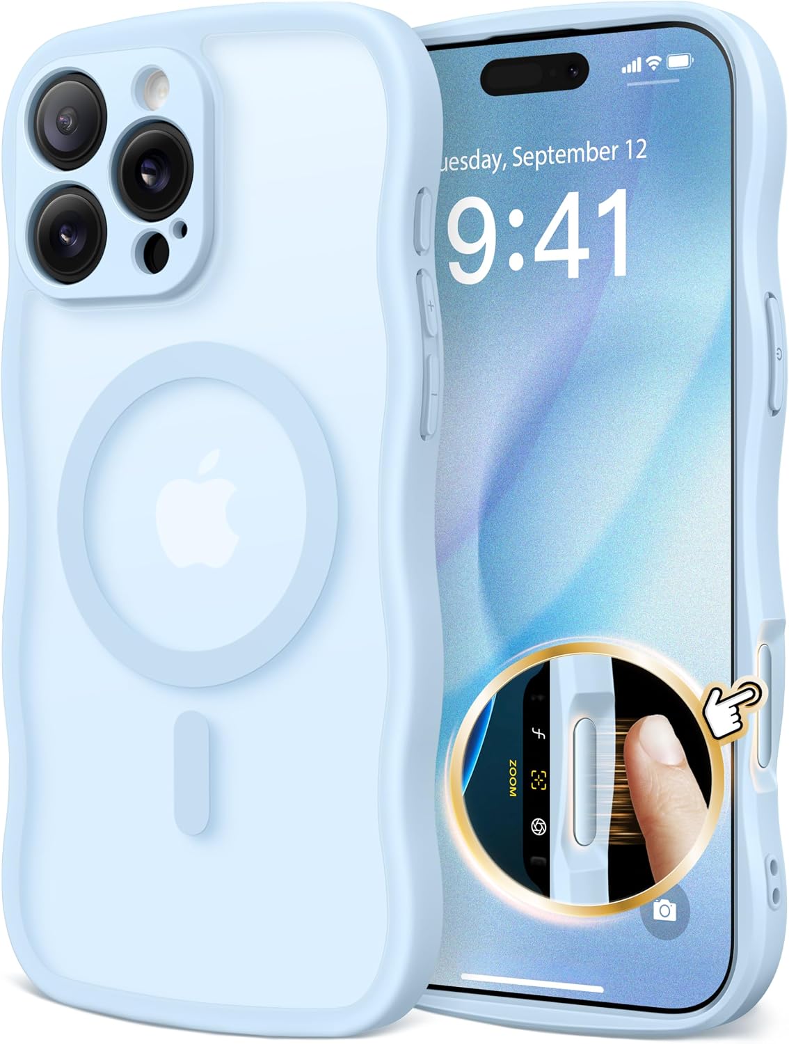 CAPRARO Cute for iPhone 11 Case, Compatible with MagSafe Stone
