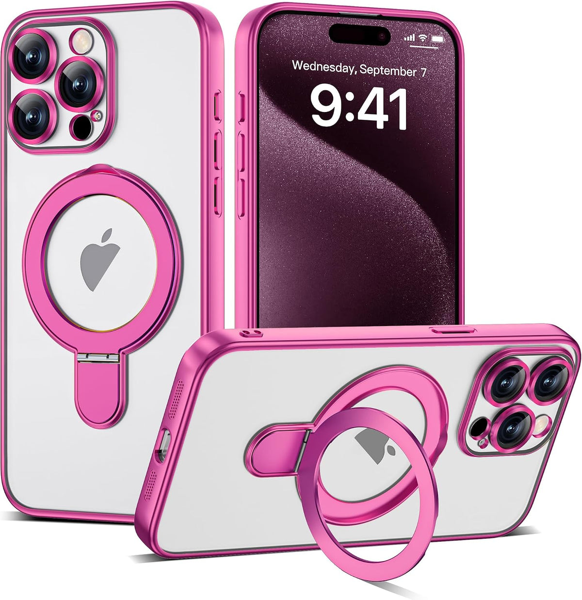 Marble Pattern Case for iPhone 11 with Stand 6.1",M-Purple